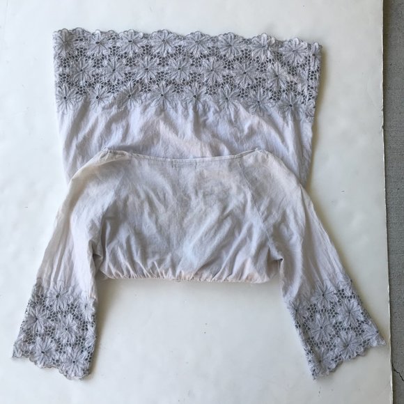 Farinelli Tunic Dress Top Crochet Large Peasant - Picture 9 of 15